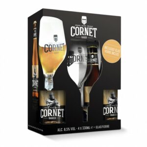 Cerveza Cornet Oaked botella fourpack x 330 ml. + copa